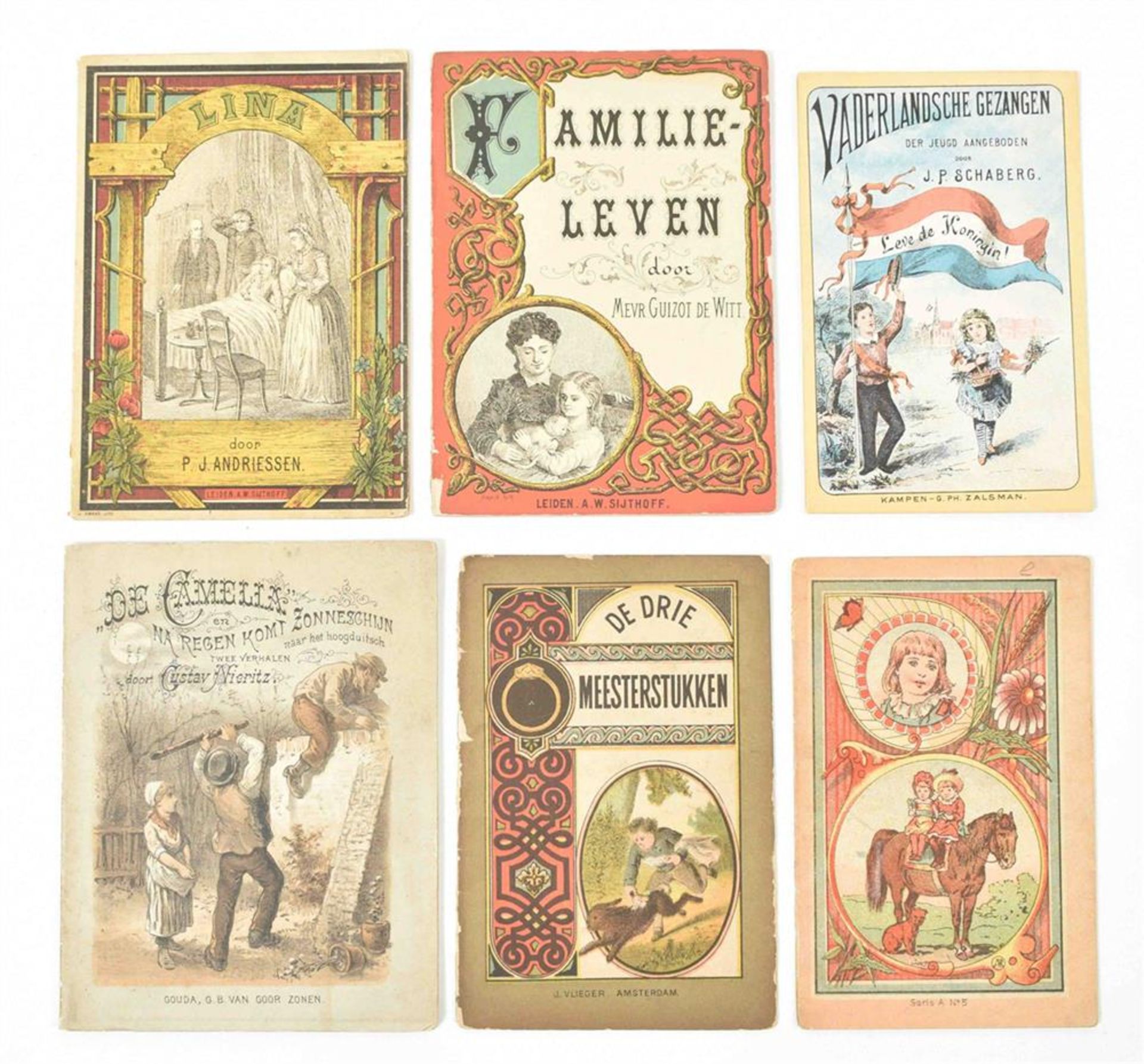 [Dutch children's books] Sixteen (rare) Dutch children's books, ca. 1900: (1) Berken, T. van. De gel - Image 5 of 8