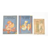 [Cloth books] Fifteen items: (1) Three linen children's books,