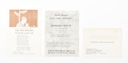 stanley brouwn, three announcement cards 1969-1972