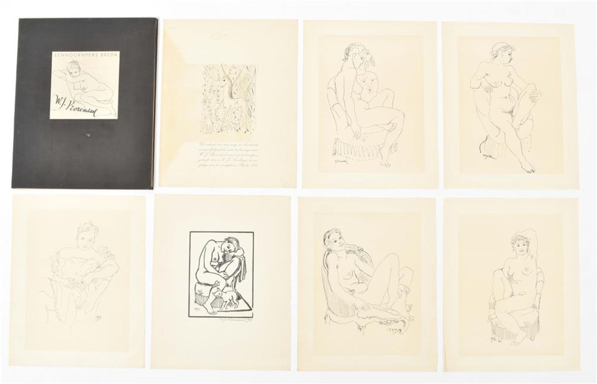 Rozendaal, W.J. (1899-1971). 75 ex libris, occasional prints and books - Image 7 of 18