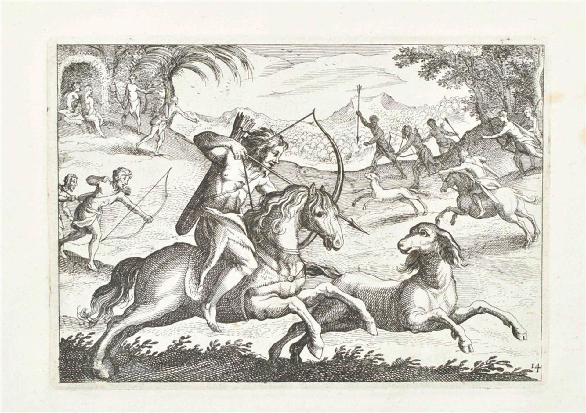 Visscher, C.J. (1587-1652). Collection of 16 hunting scenes - Image 5 of 8