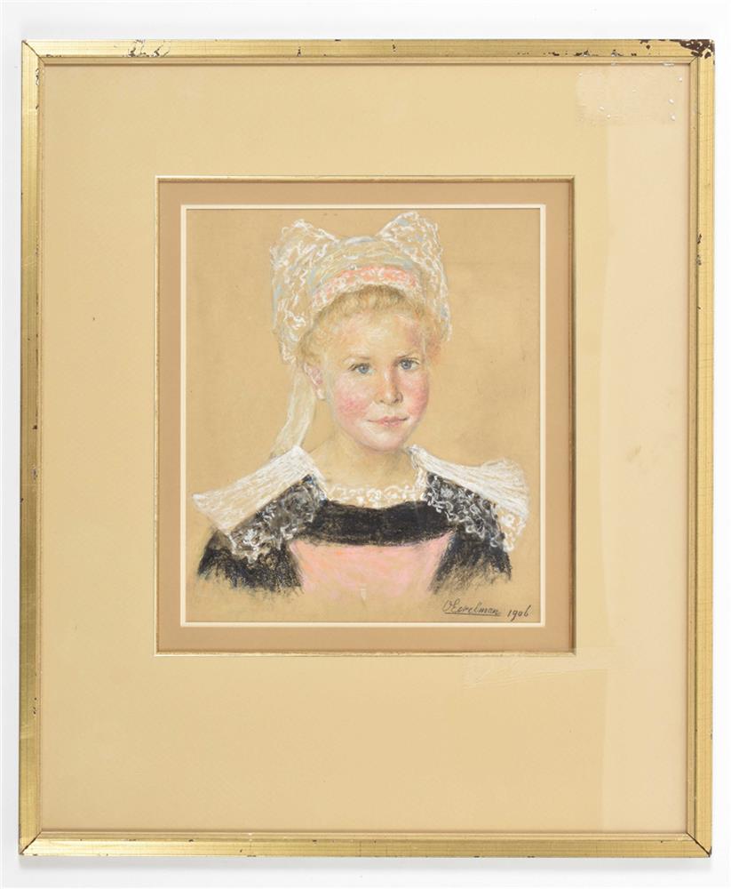 Eerelman, O. (1839-1926). Portrait of a girl in regional costume