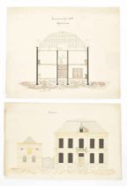 [Architecture] Lot of 85 drawings showing architectural designs