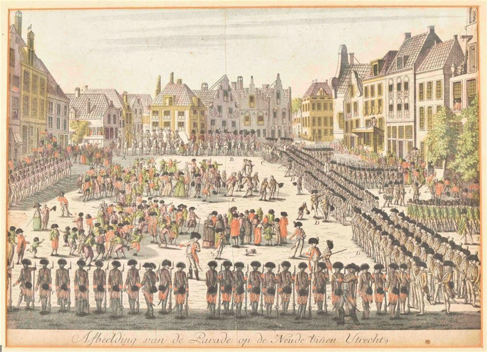 [Utrecht] Parade op de Neude te Utrecht 1787 with coin schutterij Utrecht - Image 2 of 4