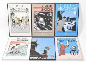 Hergé. Tintin. Eight "Petit Vingtième" posters