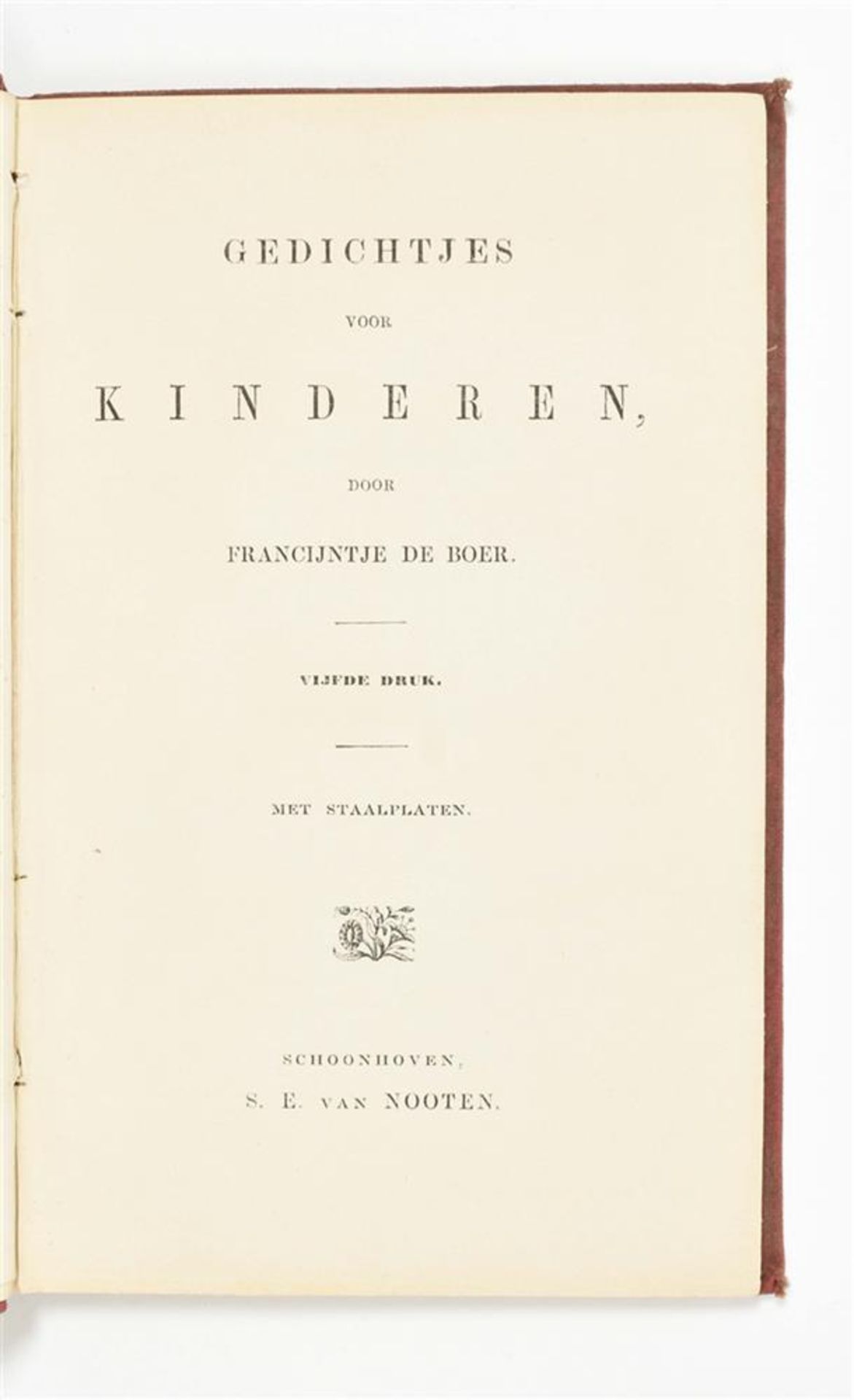 [Dutch children's books] Seventeen mid nineteenth century Dutch titles of children's poetry - Image 2 of 10