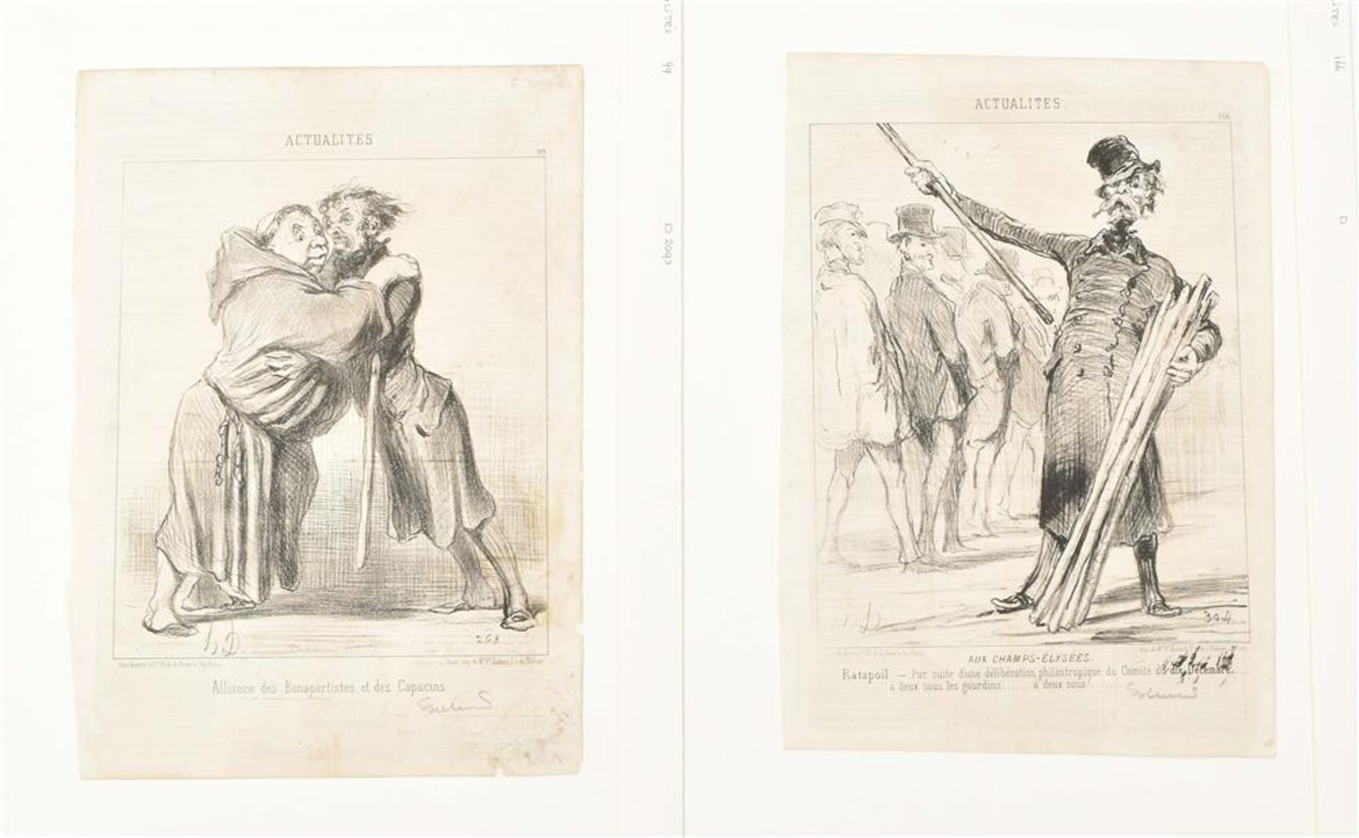 Daumier, H. (1808-79). Fourteen lithographs from Le Charivari's Actualités series - Image 9 of 9