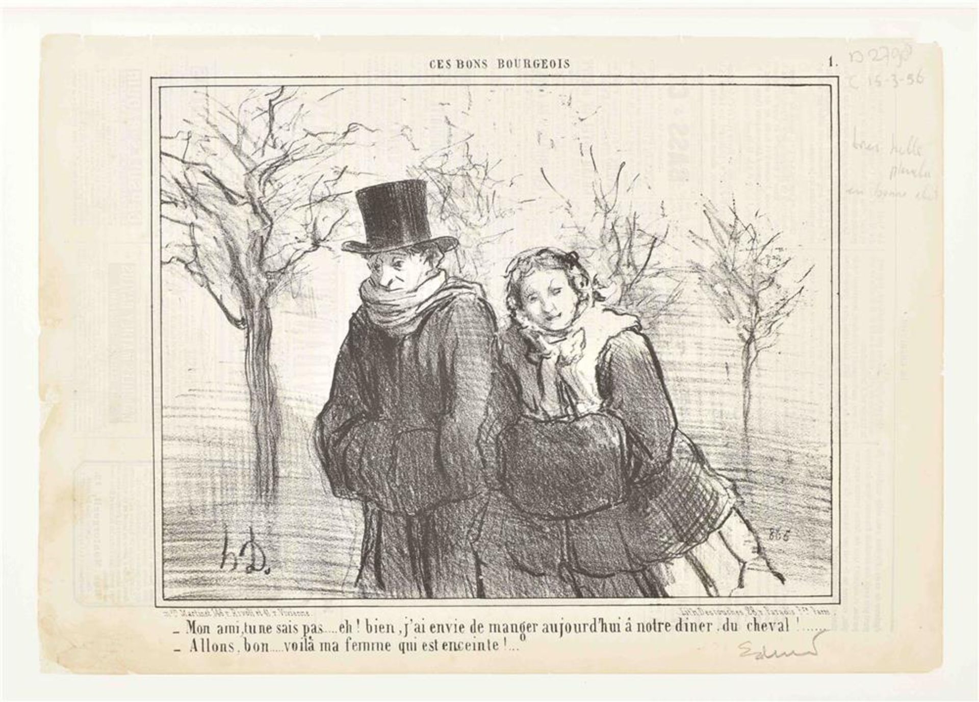 Daumier, H. (1808-79). Nine lithographs - Image 7 of 8
