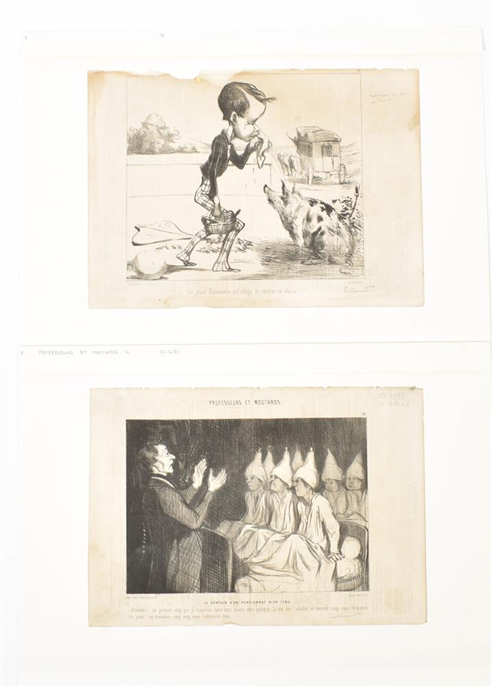 Daumier, H. (1808-79). Nine lithographs