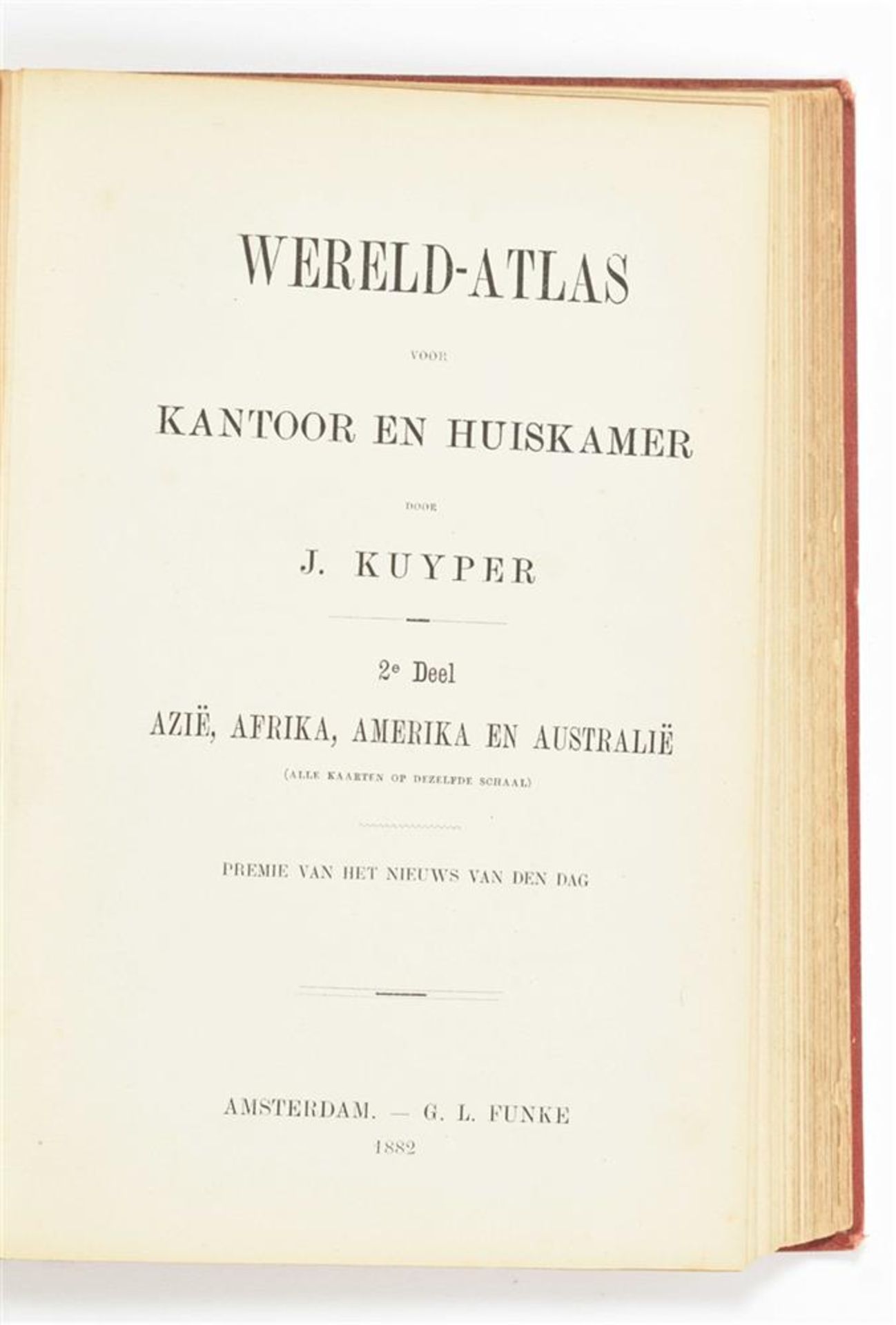 [World] Kuyper, J. Wereld-atlas voor kantoor en huiskamer - Image 7 of 10