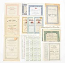 Dutch stock and bond certificates, 150 items