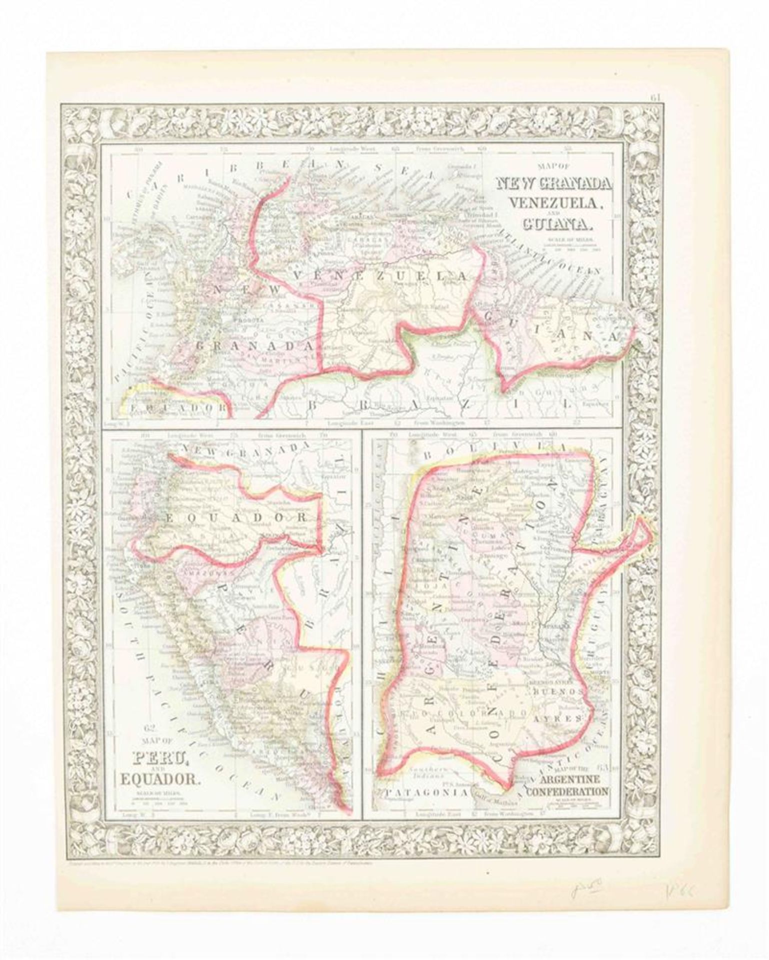 [World] 67 nineteenth century maps: (1) World Map - Image 2 of 5