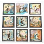 Magic lantern plates and slides, collection of 100