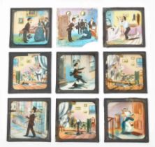 Magic lantern plates and slides, collection of 100