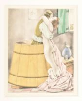 Erotic prints, lot of 21: (1-4) Sauvage, S. (1888-1948). Four erotic aquatints