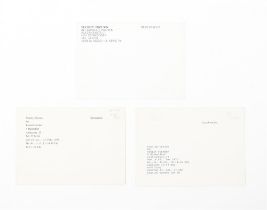 stanley brouwn, three invitation cards from Konrad Fischer, Dusseldorf