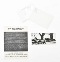 Cy Twombly poster and cards, 1969- 1976