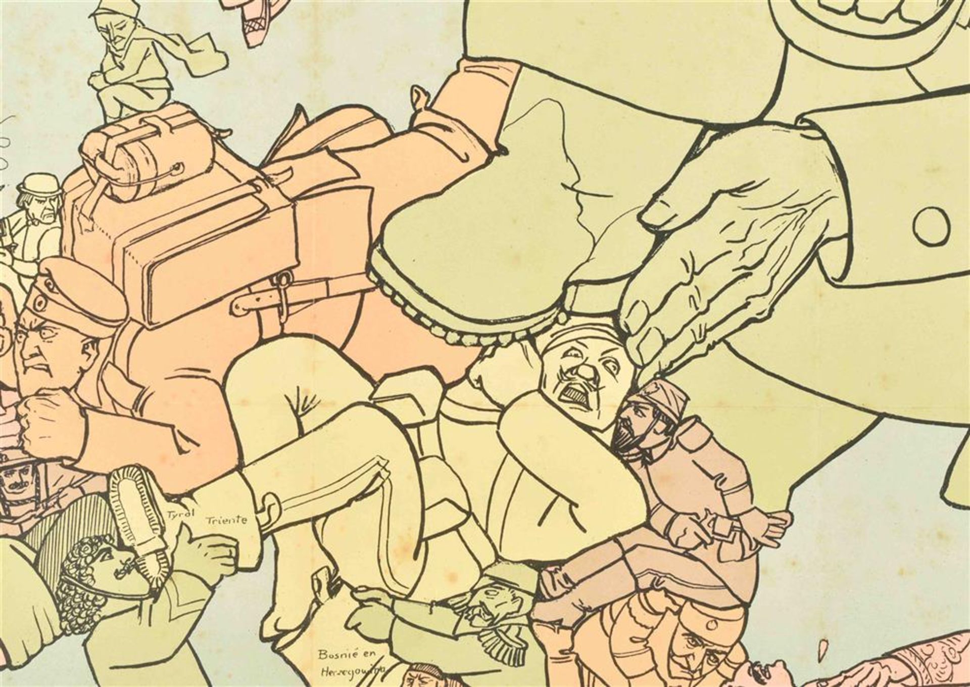 [Caricatural maps] Het Gekkenhuis (oud liedje, nieuwe wijs) - Image 4 of 4