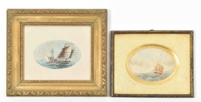 [Maritime] Two small late 19th century paintings