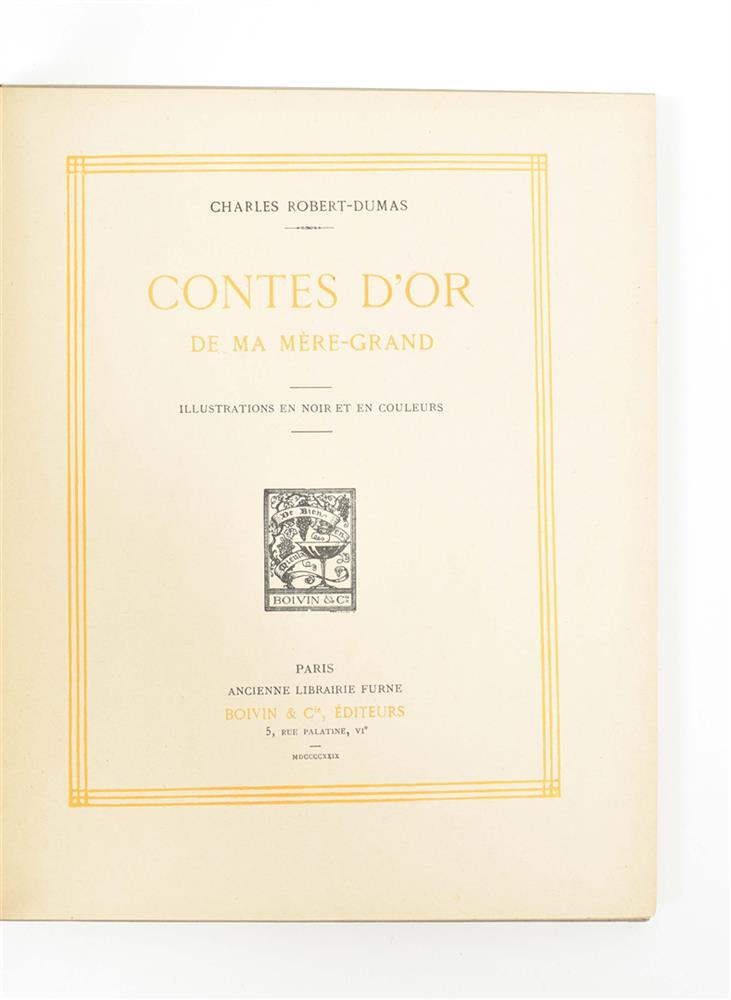 [French children's books] Six French titles: (1-2) Robert-Dumas, C. Contes verts de ma mère-grand - Image 4 of 9