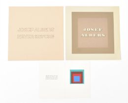Josef Albers, silkscreened card and two mesmerising miniature silkscreens