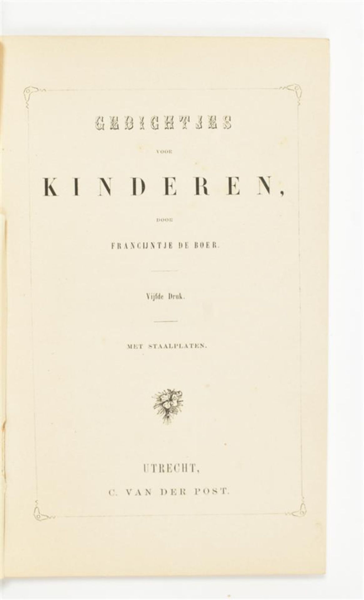 [Dutch children's books] Seventeen mid nineteenth century Dutch titles of children's poetry - Image 4 of 10