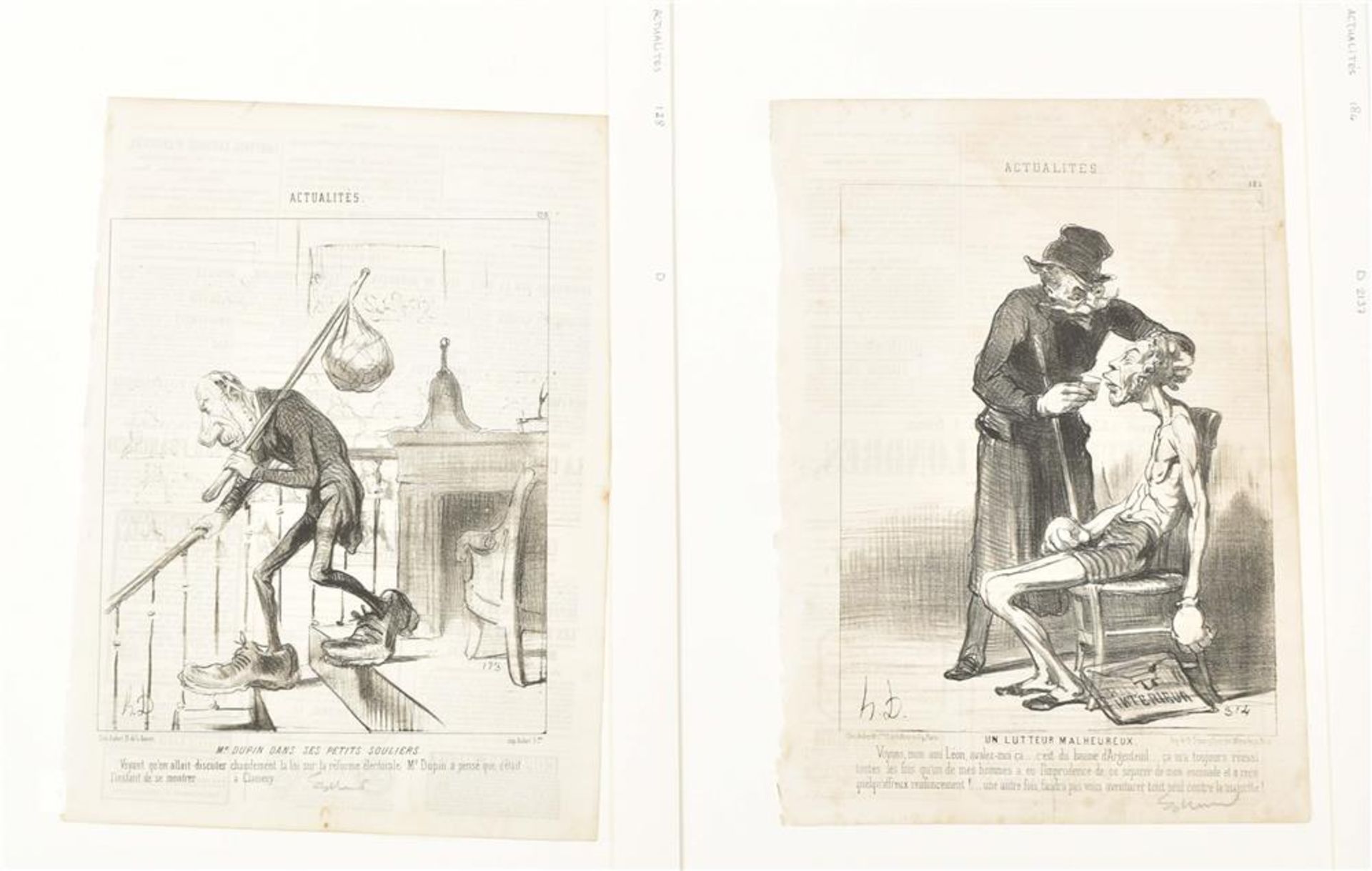 Daumier, H. (1808-79). Fourteen lithographs from Le Charivari's Actualités series - Image 5 of 9