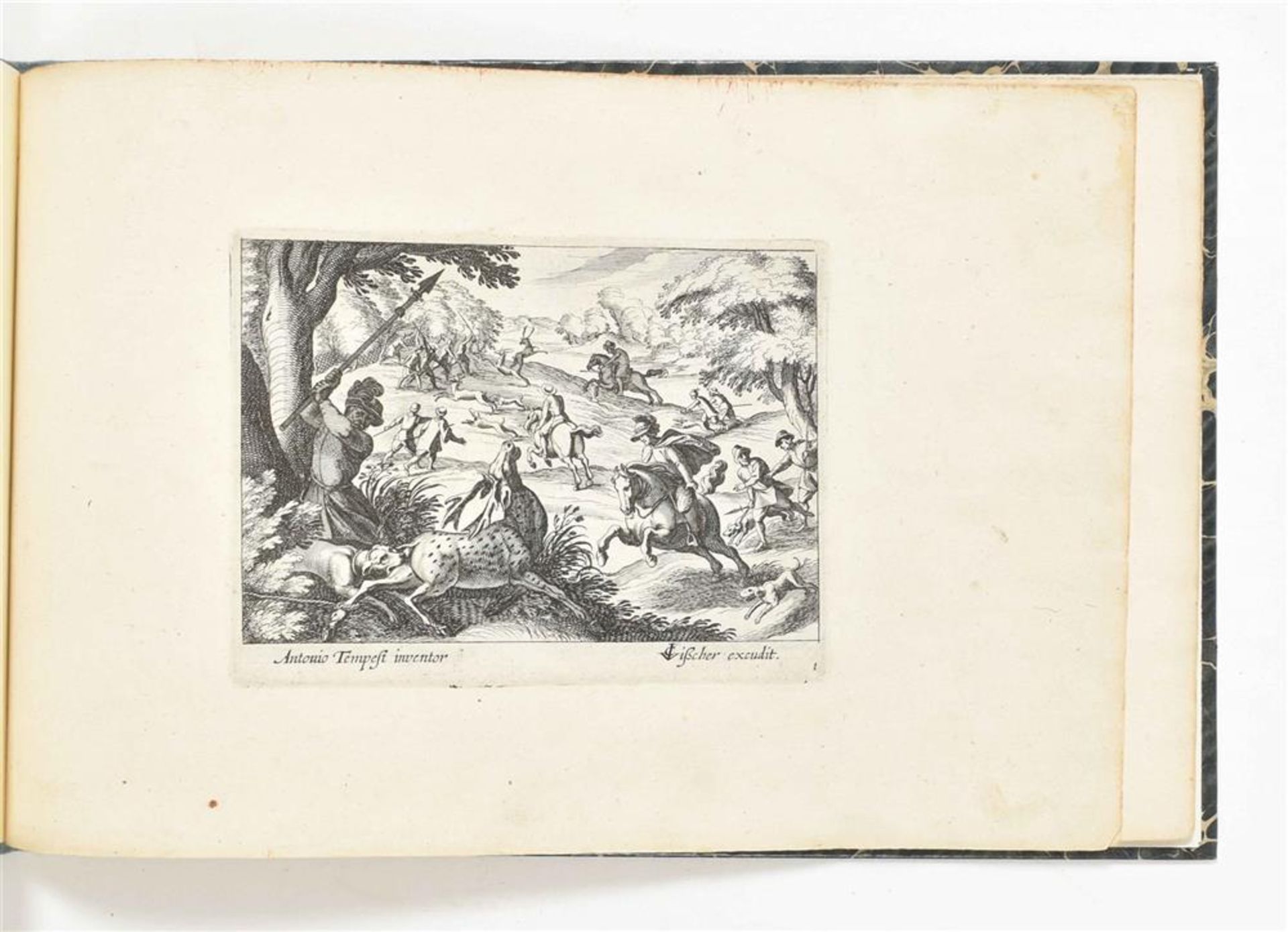 Visscher, C.J. (1587-1652). Collection of 16 hunting scenes - Image 2 of 8