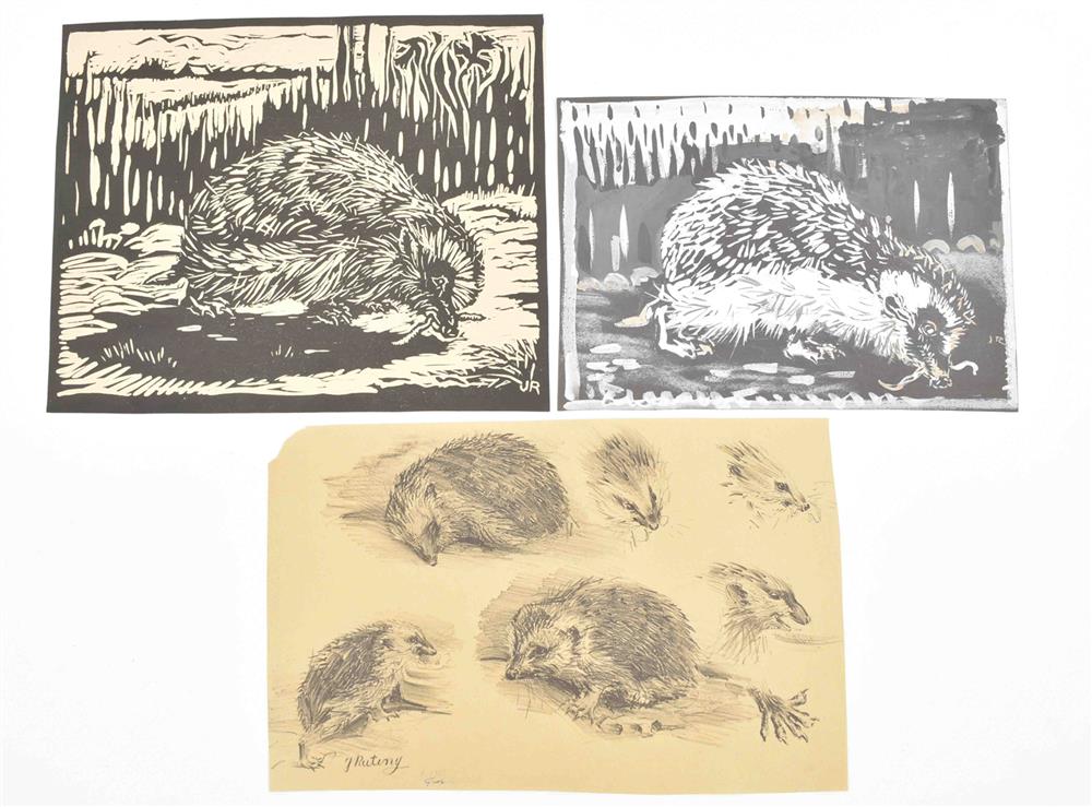 Ruting, J. (1909-1987). Twelve original drawings from De jeugd van Ruuntje het Reekalf - Image 7 of 9