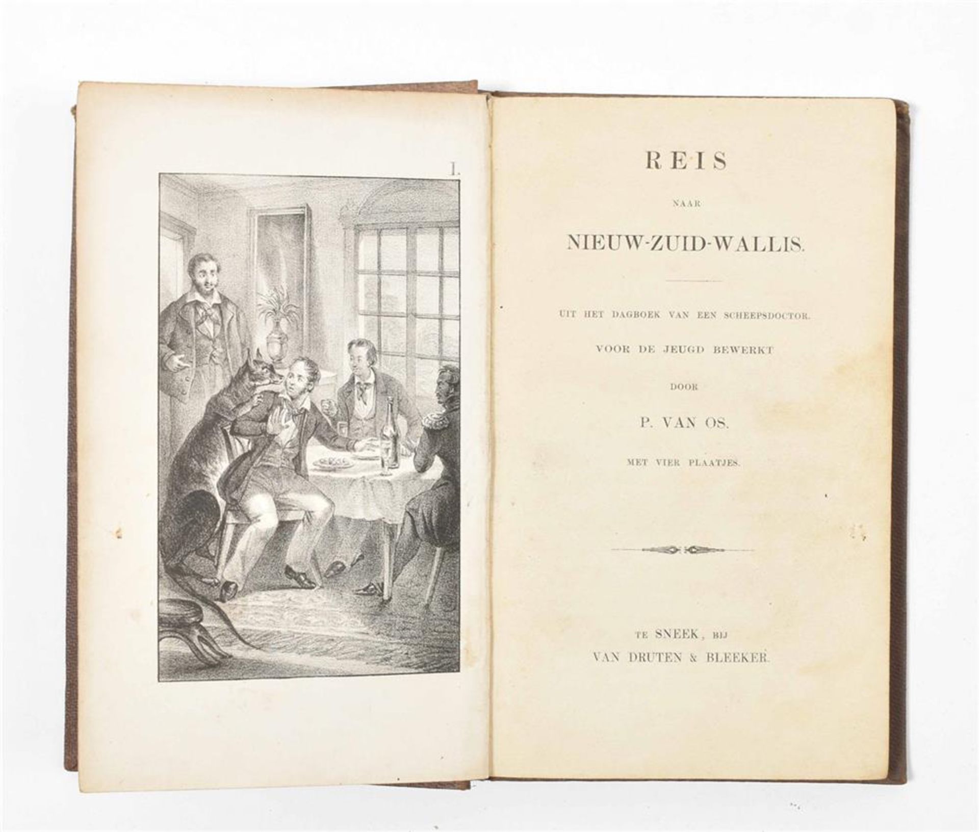 [Dutch children's books] Eleven nineteenth century Dutch titles: (1) Os, P. van. Reis naar Nieuw-Zui - Image 3 of 8