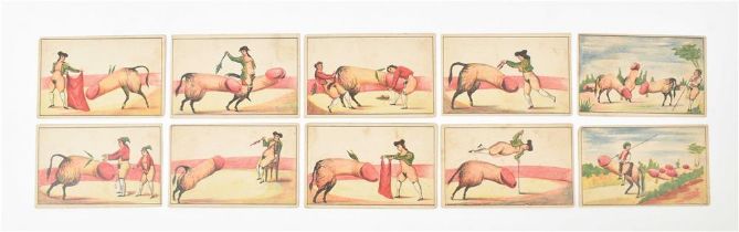 Pinheiro, Rafael Bordallo. Bull fighting erotic card set