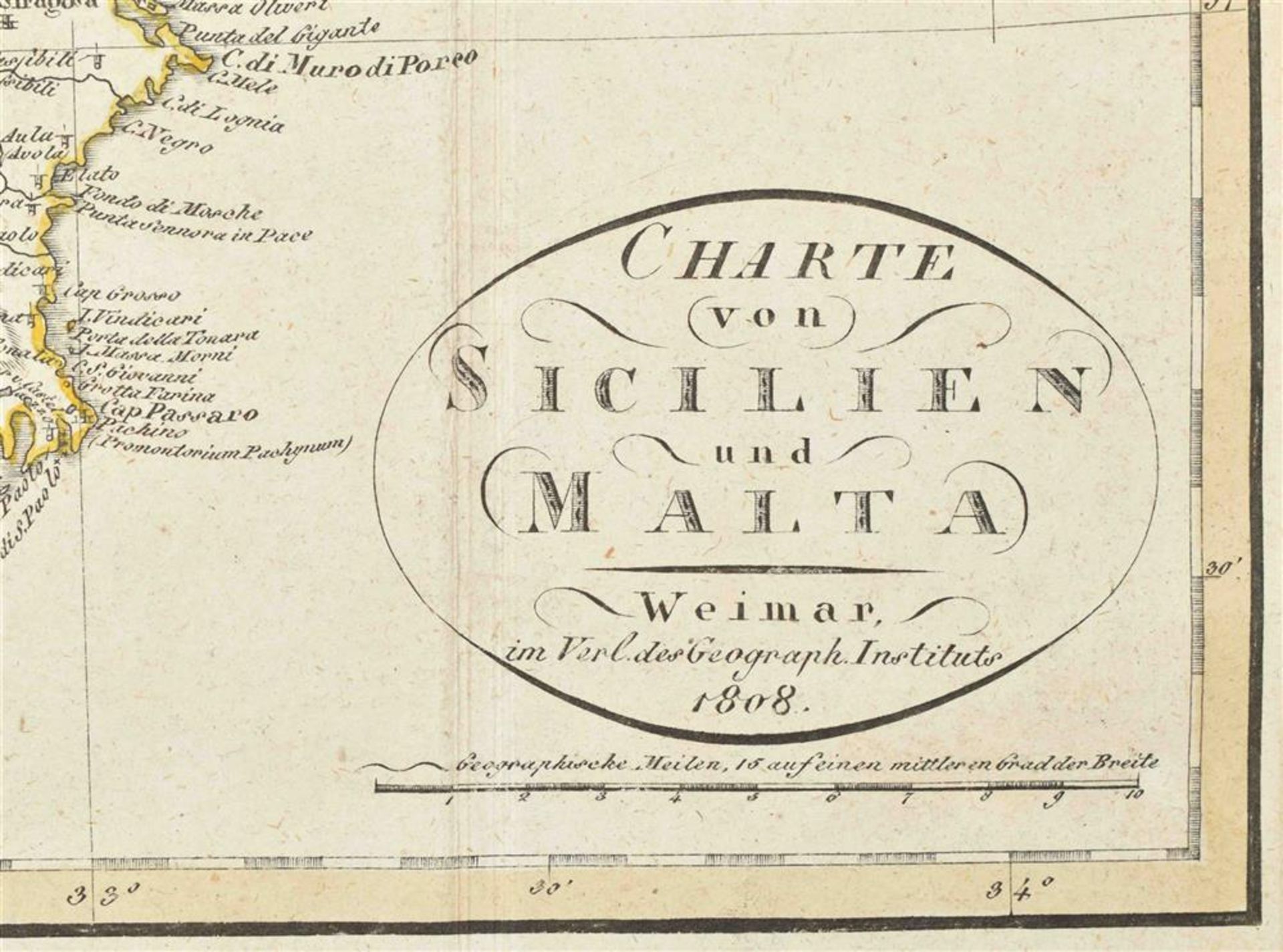 [Italy. Malta] Charte von Sicilien und Malta - Image 3 of 3