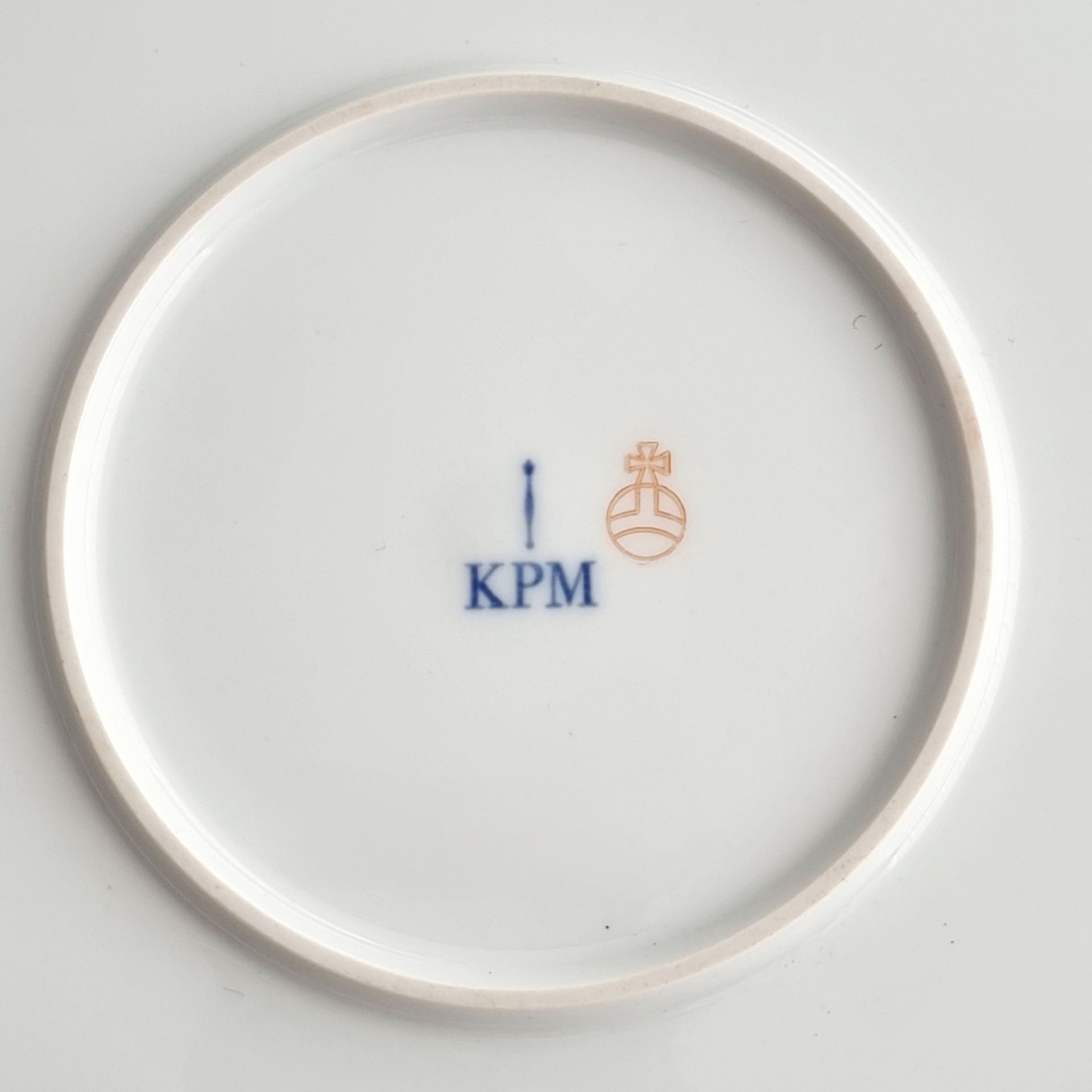 KPM Berlin, große Tortenplatte, Kurland Dekor 74 - Bild 2 aus 3