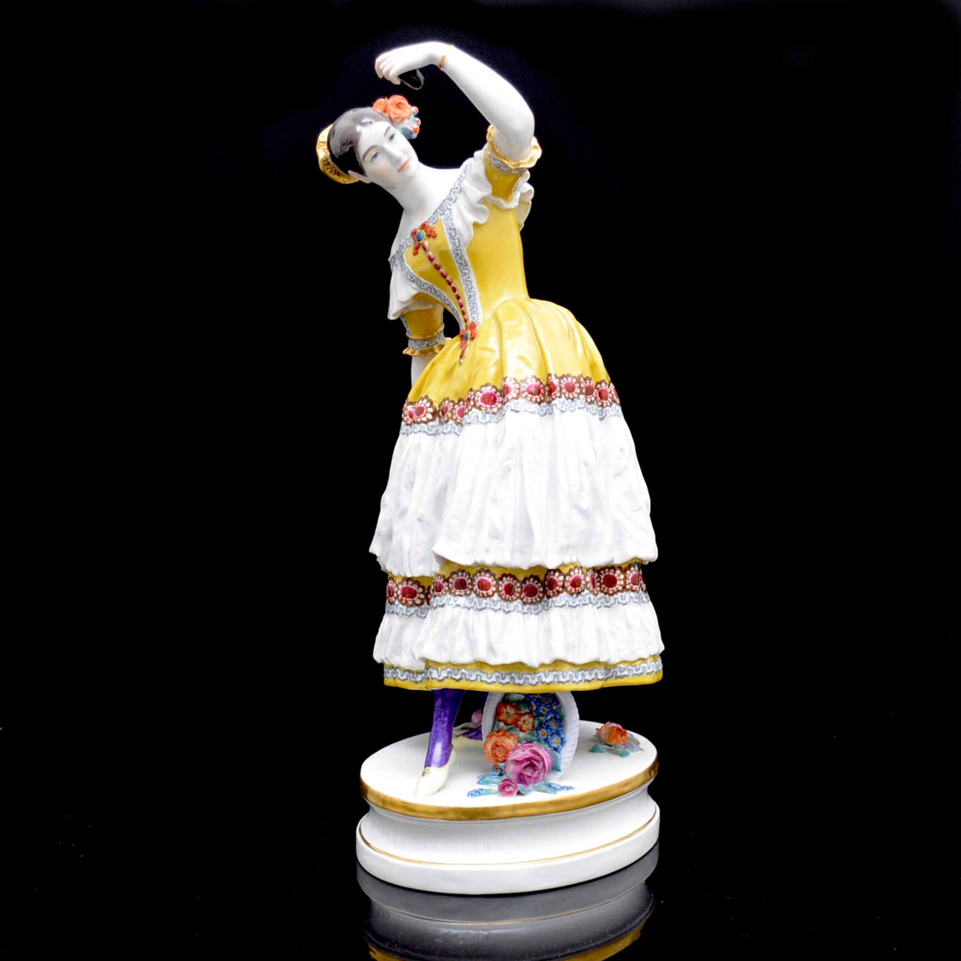 Meissen, große Figur, Primaballerina „Fanni Elßler“, J. A. Barré