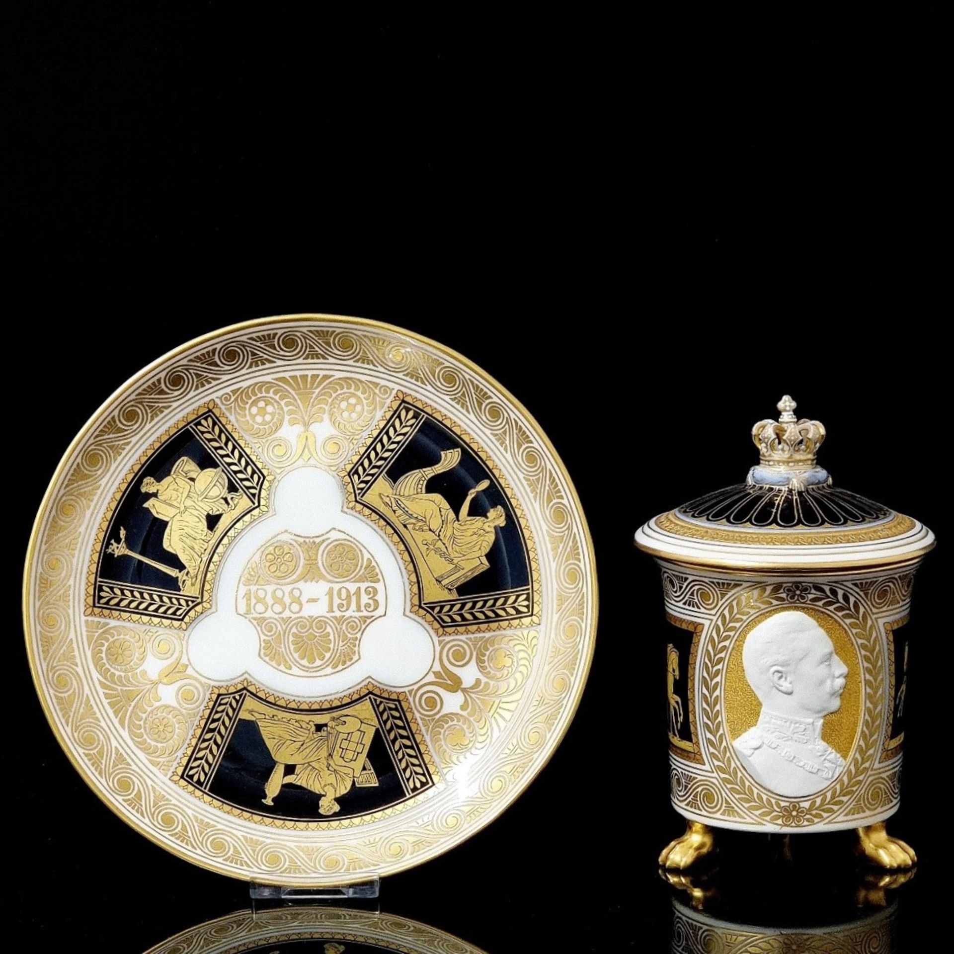 KPM Berlin, sehr große Jubiläumstasse, Kaiser Wilhelm II.