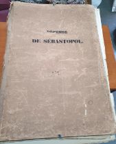 Defense de Sebastopol (Crimea War) complete folder of maps marked "Ouvrage redige sous la