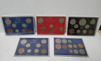Quantity of "Coinage of Great Britain" sets including other GB coin sets (5)