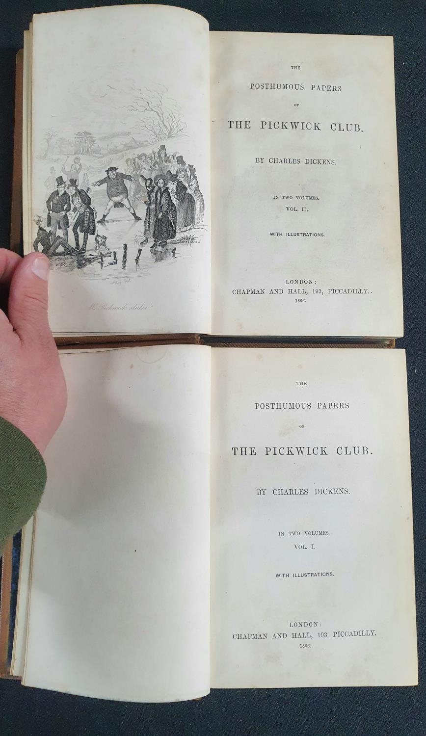The Posthumus papers of the Pickwick club volumes I & II, 1866 Library edition by Charles Dickens - Image 7 of 9
