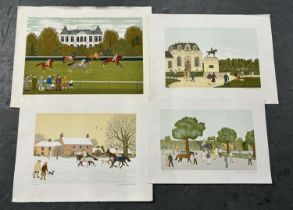 Vincent Haddelsey (Grimsby 1934-2010) set of 4 limited edition horse prints, each signed by the