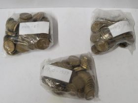 Large quantity of George VI & QEII 3d's (Qty)