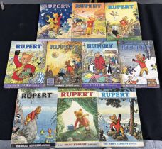 10 Rupert Books from the 1960/70s