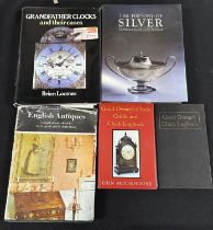 Five reference books including Silver & clocks (5)