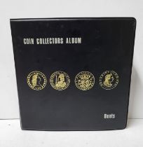 Black coin album (14 pages) containing Various George 6th - QEII coins mostly in very fine condition