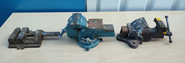 Three workbench vices (3)