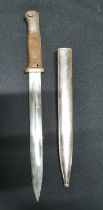 German WWI era bayonet and metal scabbard by J.A.HENCKELS-ZWILLINGWERK-SOLINGEN