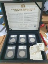 The Complete Morgan Dollar Mintmark Collection. Certificate of Provenance from all the US Mints.