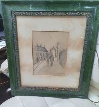 Attributed to Laurence Stephen LOWRY (1887-1976) pencil "The couple in the street", signed, in