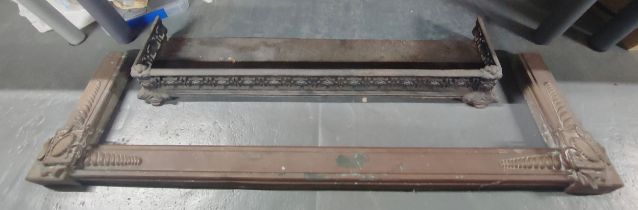 Two Antique fireplace fenders (2)