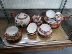 Collection of Japanese egg shell porcelain tea sets, all hand-painted etc (Qty)