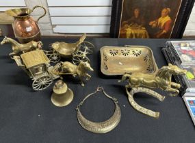 Collection of brass including horses